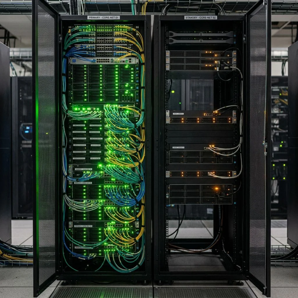 Active cable infrastructure for warm standby